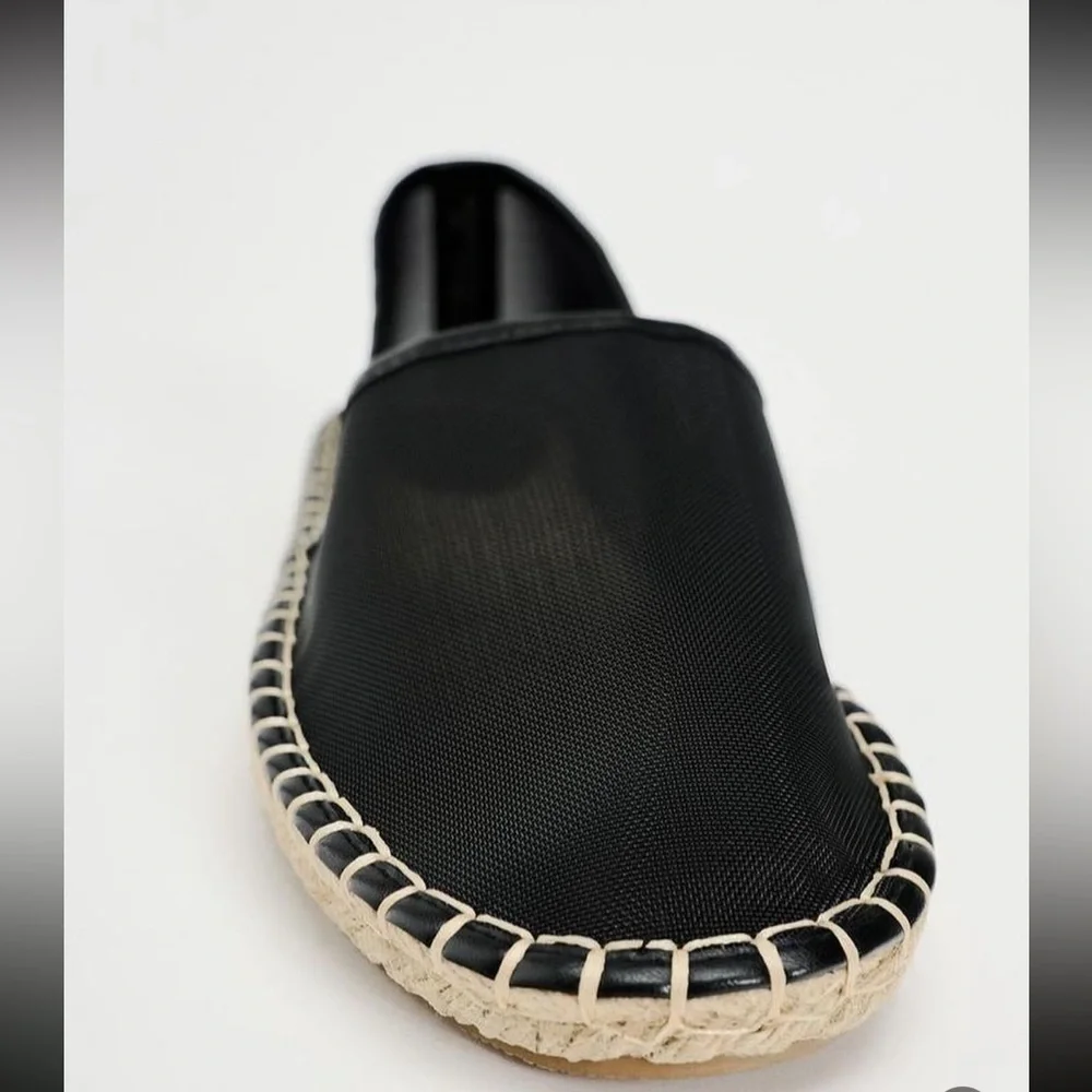 ZARA Mesh Espadrilles Jute Soles 3518/310